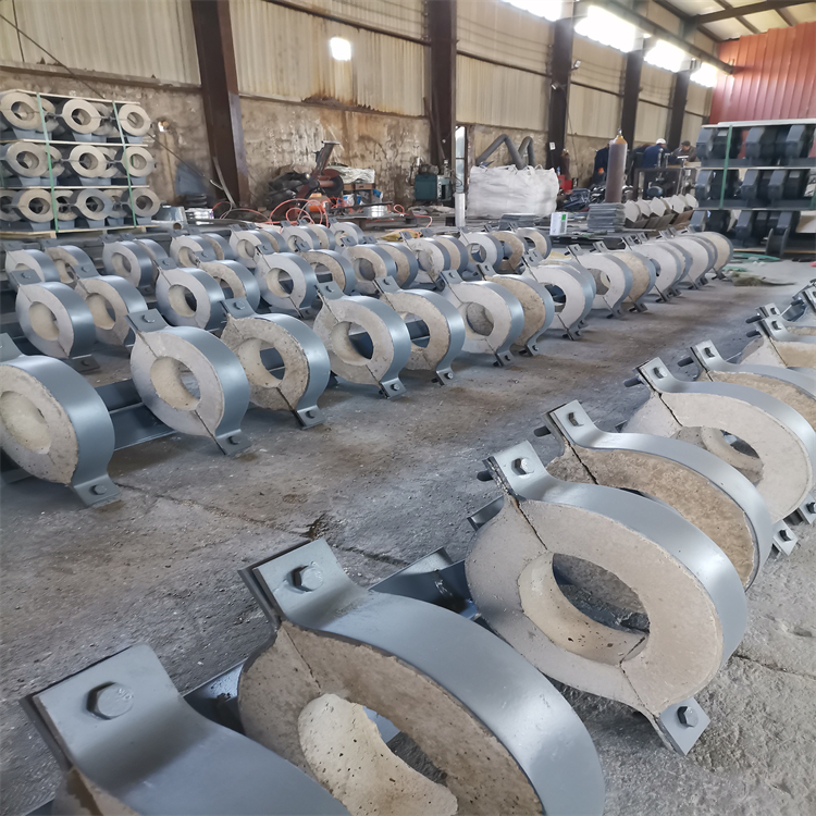 雙抱箍型蛭石隔熱管托